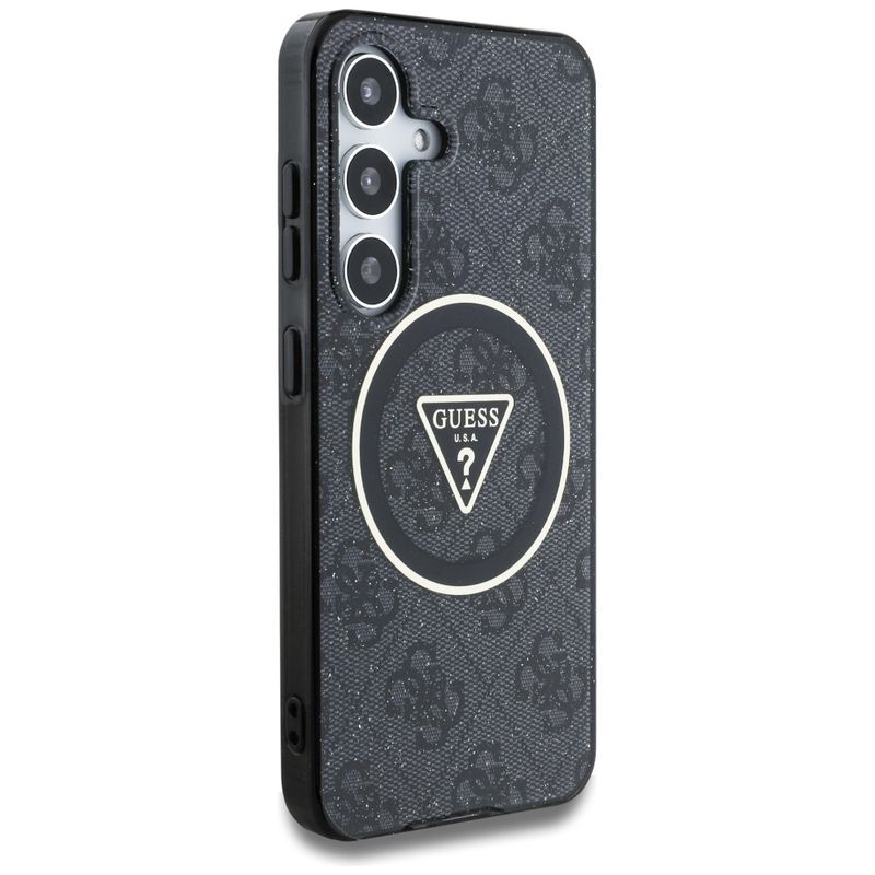 Laptop, Telefoane si Tablete - Telefoane mobile si accesorii - Accesorii Telefoane - Huse telefoane - Husa pentru Samsung Galaxy S25 Plus - Guess IML Metal Glitter 4G Circle Triangle MagSafe (GUHMS25MHG4PRTGK) - Negru - Infinity.ro