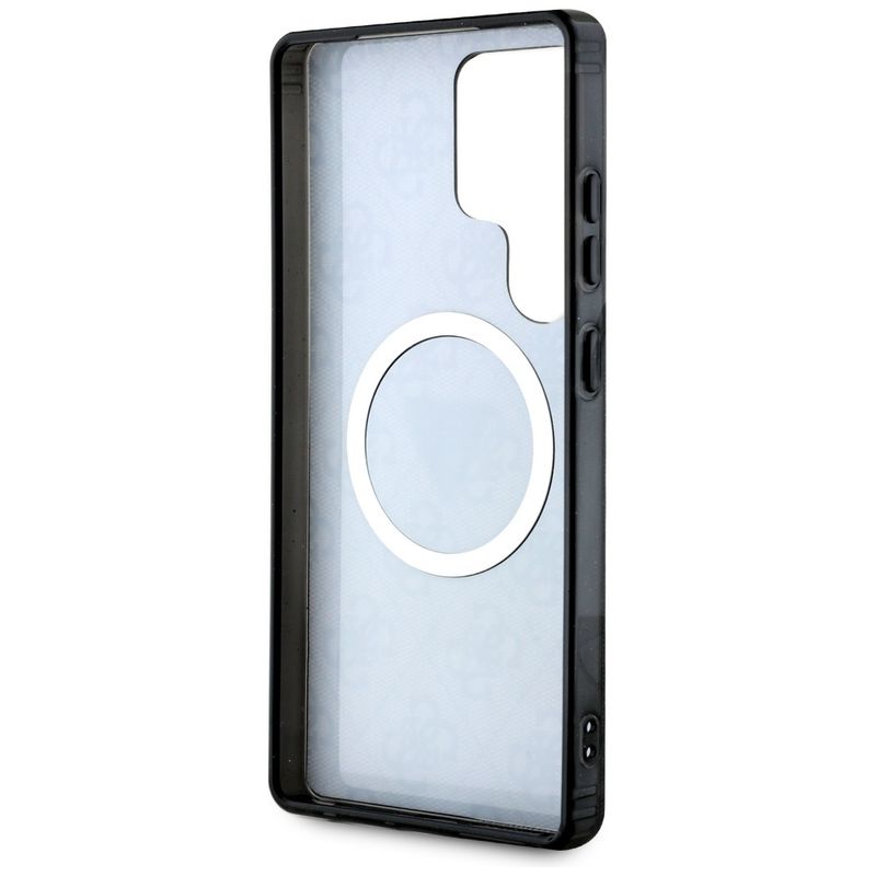 Laptop, Telefoane si Tablete - Telefoane mobile si accesorii - Accesorii Telefoane - Huse telefoane - Husa pentru Samsung Galaxy S25 Ultra - Guess IML Metal Glitter 4G Circle Triangle MagSafe (GUHMS25LHG4PRTGK) - Negru - Infinity.ro