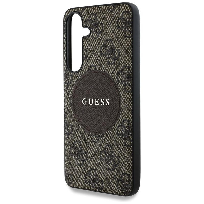 Laptop, Telefoane si Tablete - Telefoane mobile si accesorii - Accesorii Telefoane - Huse telefoane - Husa pentru Samsung Galaxy S25 Plus - Guess 4G Circle Classic Logo MagSafe (GUHMS25MP4PGRSGW) - Maro - Infinity.ro