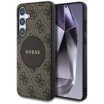 Laptop, Telefoane si Tablete - Telefoane mobile si accesorii - Accesorii Telefoane - Huse telefoane - Husa pentru Samsung Galaxy S25 Plus - Guess 4G Circle Classic Logo MagSafe (GUHMS25MP4PGRSGW) - Maro - Infinity.ro