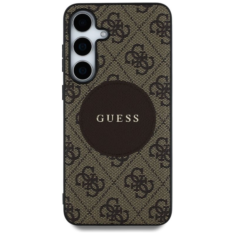 Laptop, Telefoane si Tablete - Telefoane mobile si accesorii - Accesorii Telefoane - Huse telefoane - Husa pentru Samsung Galaxy S25 Plus - Guess 4G Circle Classic Logo MagSafe (GUHMS25MP4PGRSGW) - Maro - Infinity.ro