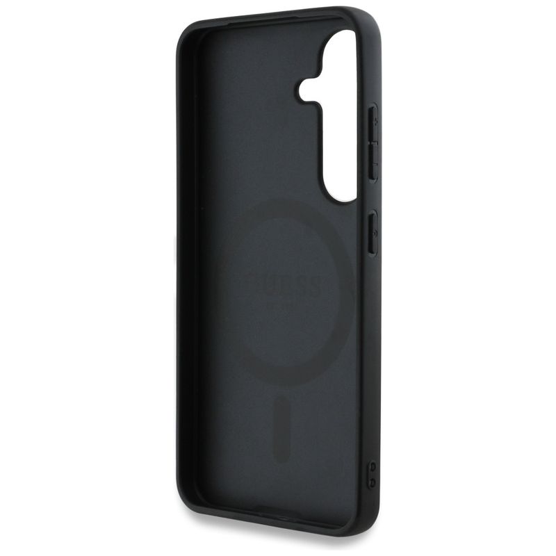 Laptop, Telefoane si Tablete - Telefoane mobile si accesorii - Accesorii Telefoane - Huse telefoane - Husa pentru Samsung Galaxy S25 Plus - Guess 4G Circle Classic Logo MagSafe (GUHMS25MP4PGRSGK) - Negru - Infinity.ro