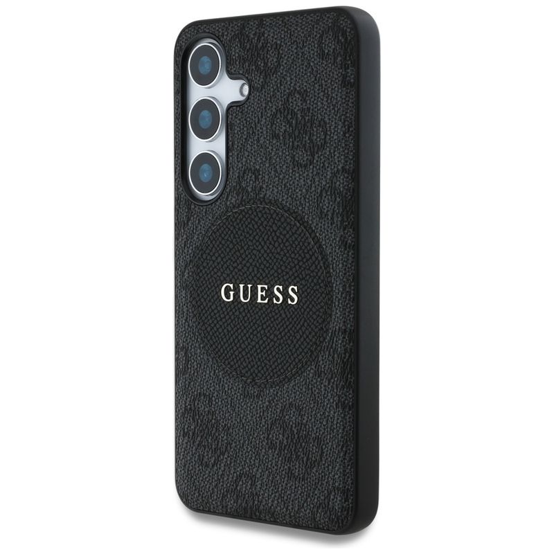 Laptop, Telefoane si Tablete - Telefoane mobile si accesorii - Accesorii Telefoane - Huse telefoane - Husa pentru Samsung Galaxy S25 Plus - Guess 4G Circle Classic Logo MagSafe (GUHMS25MP4PGRSGK) - Negru - Infinity.ro