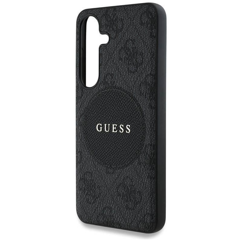 Laptop, Telefoane si Tablete - Telefoane mobile si accesorii - Accesorii Telefoane - Huse telefoane - Husa pentru Samsung Galaxy S25 Plus - Guess 4G Circle Classic Logo MagSafe (GUHMS25MP4PGRSGK) - Negru - Infinity.ro