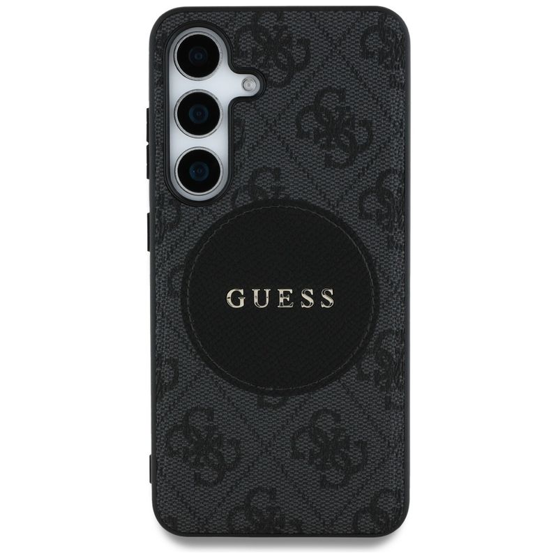 Laptop, Telefoane si Tablete - Telefoane mobile si accesorii - Accesorii Telefoane - Huse telefoane - Husa pentru Samsung Galaxy S25 Plus - Guess 4G Circle Classic Logo MagSafe (GUHMS25MP4PGRSGK) - Negru - Infinity.ro