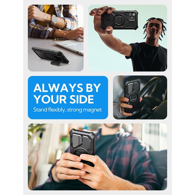 Laptop, Telefoane si Tablete - Telefoane mobile si accesorii - Accesorii Telefoane - Huse telefoane - Husa pentru Samsung Galaxy S25 Plus + Folie - I-Blason Armorbox - Negru - Infinity.ro