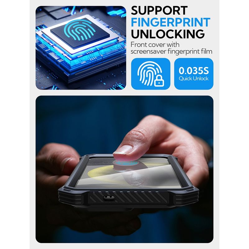 Laptop, Telefoane si Tablete - Telefoane mobile si accesorii - Accesorii Telefoane - Huse telefoane - Husa pentru Samsung Galaxy S25 Plus + Folie - I-Blason Armorbox - Negru - Infinity.ro