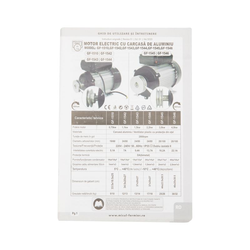 Casa si Gradina - Gradinarit si plante - Instalatii si accesorii pentru irigatii - Pompe apa - Motor electric cu carcasa de aluminiu Micul Fermier, 2.2 kW, 2800 Rpm - Infinity.ro