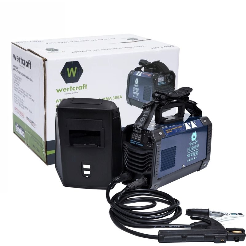Casa si Gradina - Constructii - Scule electrice si accesorii - Aparate de sudura - Invertor de sudura WertCraft WRT-006, 20-300 A amperaj, 230 V, 1.6-4 mm diametru electrod, MMA, IP21, funtie anti-lipire - Infinity.ro