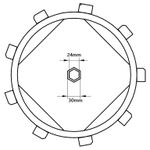 Casa si Gradina - Gradinarit si plante - Utilaje gradina - Motosape si motocultoare - Set roti metalice 300x135 cu manicot, 23 de axe, Elefant - Infinity.ro