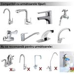Casa si Gradina - Sanitare - Instalatii hidro - Sisteme filtrare instalatii - Filtru Profesional Pentru Purificarea Apei cu 7 Straturi de Filtrare|Indeparteaza Clorul, Metalele Grele, Rugina, Sedimente, Materia Organica|Filtreaza Pana 6l/m, Usor de Instalat| Inox, Argintiu - Infinity.ro