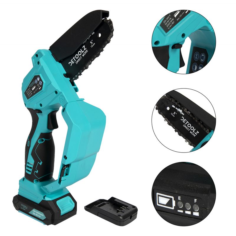 Casa si Gradina - Gradinarit si plante - Utilaje gradina - Fierastraie cu lant - Fierastrau 110mm cu lant si acumulator 18V 2Ah - Infinity.ro