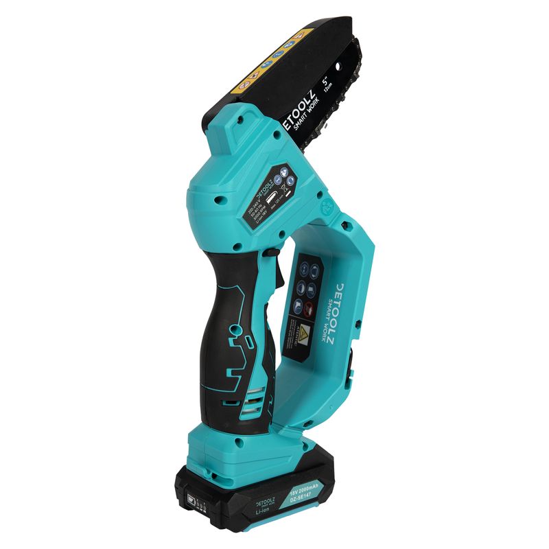 Casa si Gradina - Gradinarit si plante - Utilaje gradina - Fierastraie cu lant - Fierastrau 110mm cu lant si acumulator 18V 2Ah - Infinity.ro