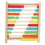 Jucarii, Copii si Bebe - Jucarii si jocuri - Jucarii & jocuri educative - Jocuri si jucarii educative - Numaratoare Flippy, din Lemn, Vopsea Ecologica, 10 Siruri x 10 Margele, 4-6 Ani, 24.5 x 20.5 cm, Multicolor - Infinity.ro