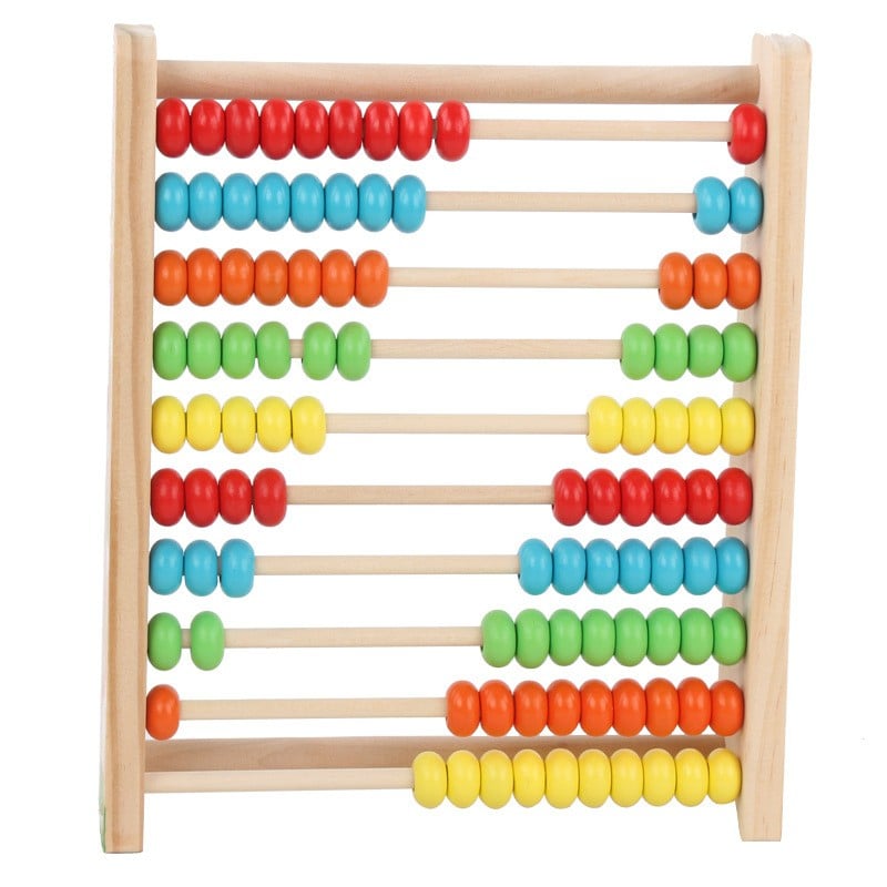 Jucarii, Copii si Bebe - Jucarii si jocuri - Jucarii & jocuri educative - Jocuri si jucarii educative - Numaratoare Flippy, din Lemn, Vopsea Ecologica, 10 Siruri x 10 Margele, 4-6 Ani, 24.5 x 20.5 cm, Multicolor - Infinity.ro