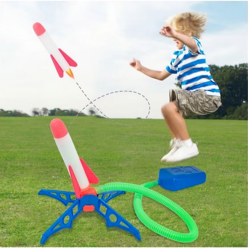 Jucarii, Copii si Bebe - Jucarii si jocuri - Jucarii & jocuri educative - Jocuri si jucarii educative - Jucarie pentru copii, Flippy, lansator rachete cu piciorul, 3 rachete fara lumini - Infinity.ro