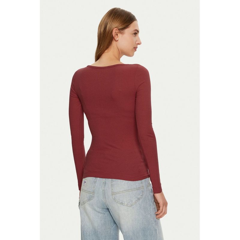 Fashion, accesorii si bijuterii - Femei - Imbracaminte femei - Camasi si bluze femei - Bluza dama LEE 112355150, S INTL, Rosu - Infinity.ro