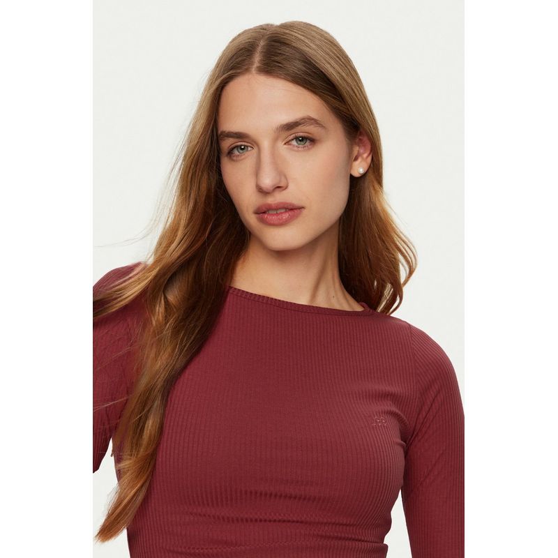 Fashion, accesorii si bijuterii - Femei - Imbracaminte femei - Camasi si bluze femei - Bluza dama LEE 112355150, S INTL, Rosu - Infinity.ro