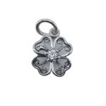 Fashion, accesorii si bijuterii - Femei - Bijuterii femei - Pandantive femei - Pandantiv din Argint 925 Trifoi Filigran cu Piatra - Infinity.ro