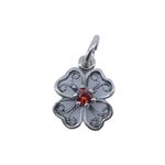 Fashion, accesorii si bijuterii - Femei - Bijuterii femei - Pandantive femei - Pandantiv din Argint 925 Trifoi Filigran cu Piatra - Infinity.ro