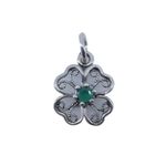 Fashion, accesorii si bijuterii - Femei - Bijuterii femei - Pandantive femei - Pandantiv din Argint 925 Trifoi Filigran cu Piatra - Infinity.ro