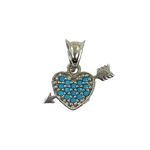 Fashion, accesorii si bijuterii - Femei - Bijuterii femei - Pandantive femei - Pandantiv, Jolie Silver, Argint 925, Model Inima cu Sageata, 0.7 g, 10x15 mm - Infinity.ro