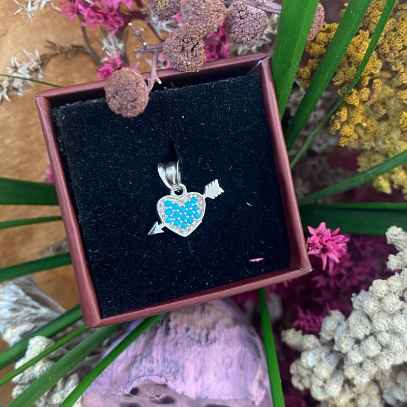 Fashion, accesorii si bijuterii - Femei - Bijuterii femei - Pandantive femei - Pandantiv, Jolie Silver, Argint 925, Model Inima cu Sageata, 0.7 g, 10x15 mm - Infinity.ro