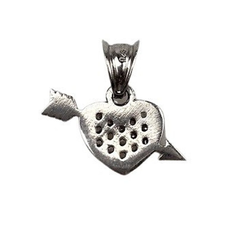 Fashion, accesorii si bijuterii - Femei - Bijuterii femei - Pandantive femei - Pandantiv, Jolie Silver, Argint 925, Model Inima cu Sageata, 0.7 g, 10x15 mm - Infinity.ro