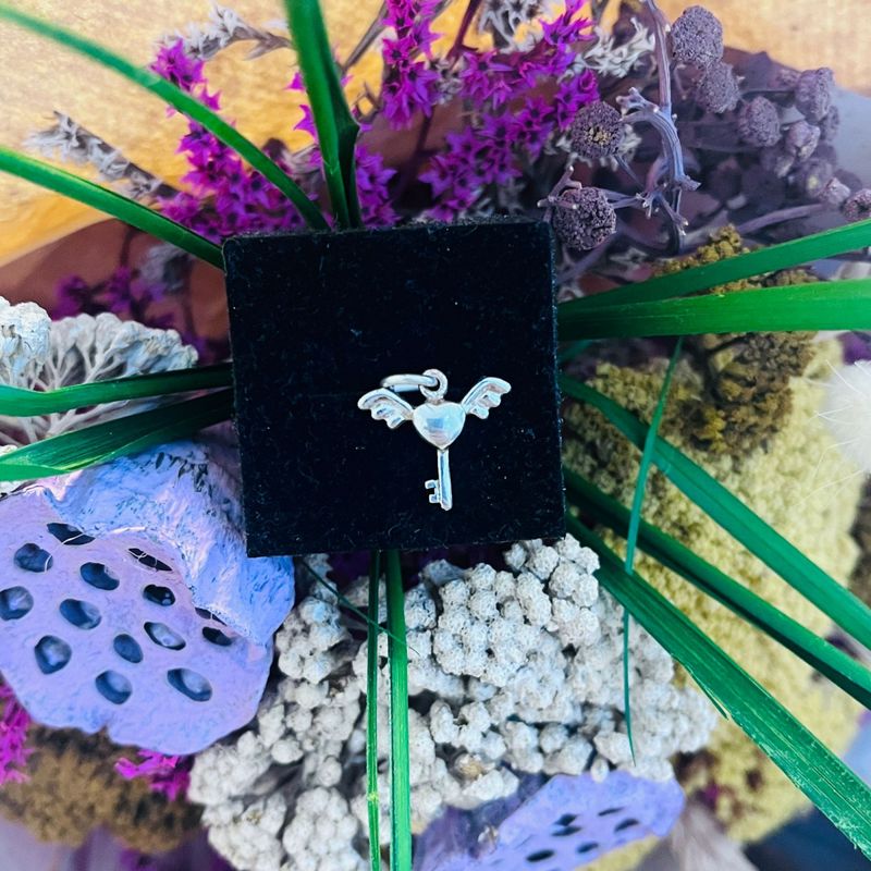 Fashion, accesorii si bijuterii - Femei - Bijuterii femei - Pandantive femei - Pandantiv din Argint 925 Jolie Silver, Model Cheita cu Aripi, 13 x 17 mm, 1.1 g - Infinity.ro