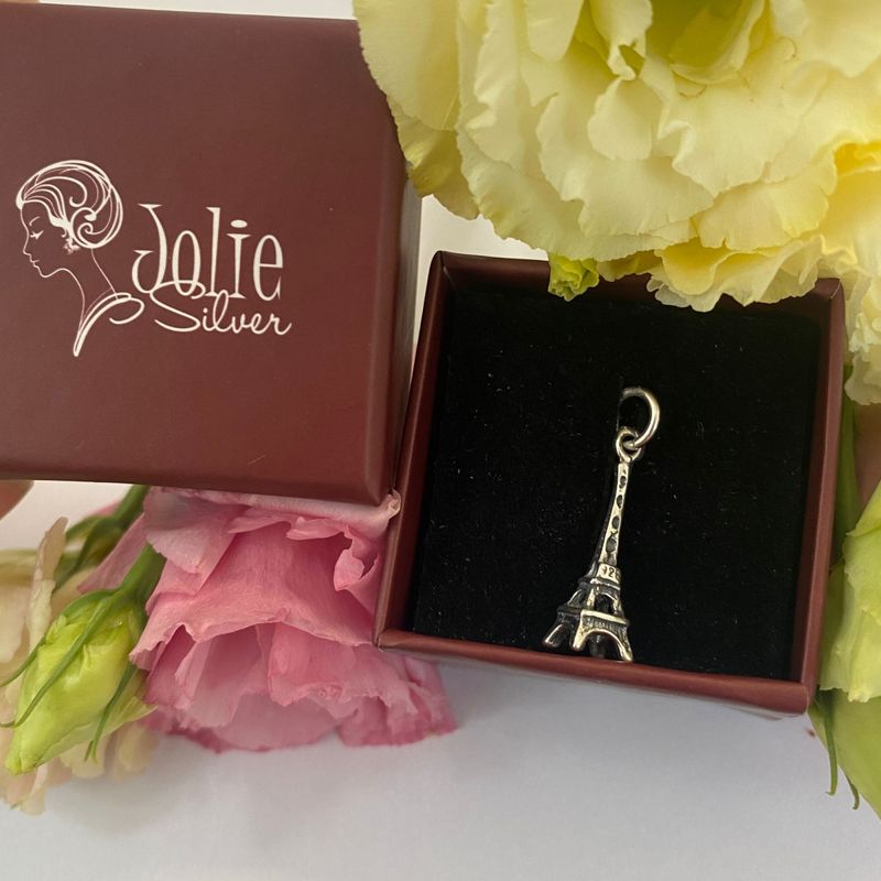 Fashion, accesorii si bijuterii - Femei - Bijuterii femei - Pandantive femei - Pandantiv, Jolie Silver, Argint 925, Model Eiffel Tower, 0.9 g, 25x5 mm - Infinity.ro