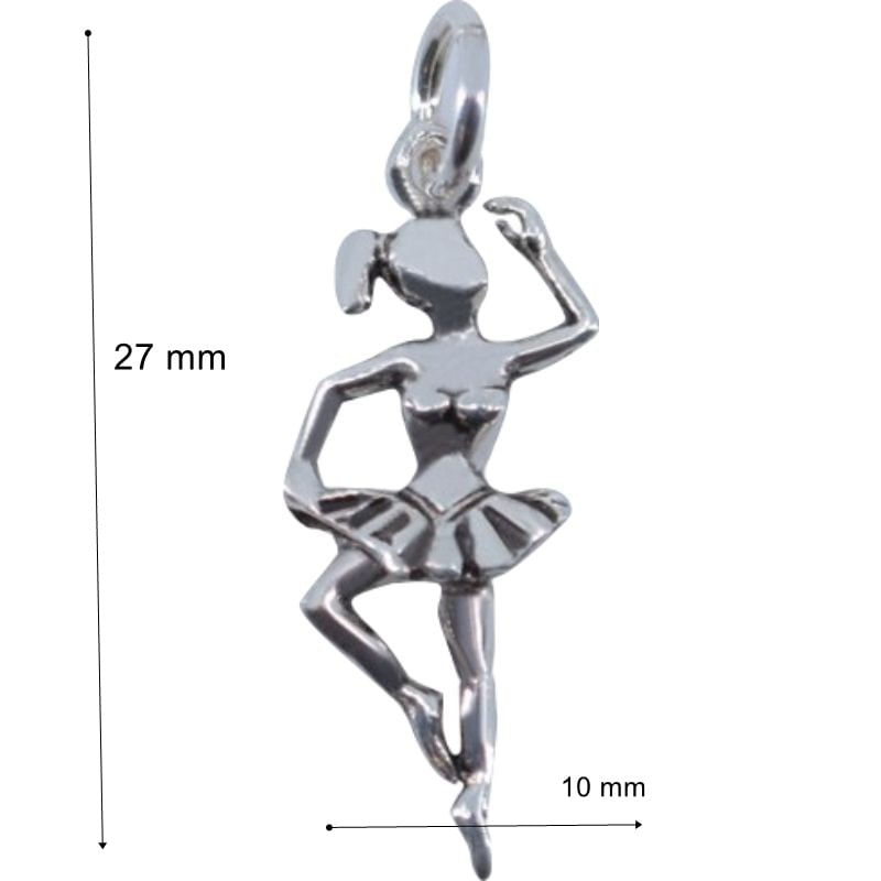 Fashion, accesorii si bijuterii - Femei - Bijuterii femei - Pandantive femei - Pandantiv, Jolie Silver, Argint 925, Model Balerina, 27 x 10 mm, 1 g - Infinity.ro