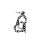 Fashion, accesorii si bijuterii - Femei - Bijuterii femei - Pandantive femei - Pandantiv, Jolie Silver, Argint 925, Model Inima in Inima, 0.9 g, 18x11 mm - Infinity.ro