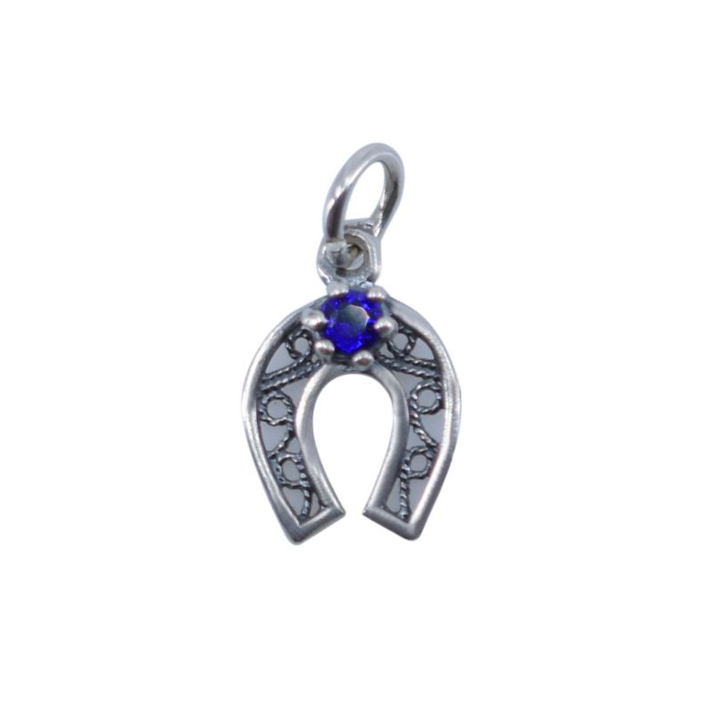 Fashion, accesorii si bijuterii - Femei - Bijuterii femei - Pandantive femei - Pandantiv din Argint 925 Potcoava Filigran cu Piatra - Infinity.ro