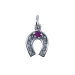 Fashion, accesorii si bijuterii - Femei - Bijuterii femei - Pandantive femei - Pandantiv din Argint 925 Potcoava Filigran cu Piatra - Infinity.ro