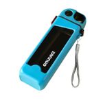Casa si Gradina - Bucatarie si vesela - Cani si pahare - Sticle - Sticla de Apa pentru Sport, Flippy, 350 ml, cu Pai si Capac, 23x7x4.4 cm, Buton de Blocare, din PC, Bleu - Infinity.ro