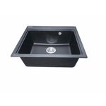 Casa si Gradina - Sanitare - Chiuveta bucatarie si accesorii - Chiuvete bucatarie - Chiuveta din compozit de granit pentru bucatarie Negru metalic ELEFANT PREMIUM 5852 VESTA - Infinity.ro