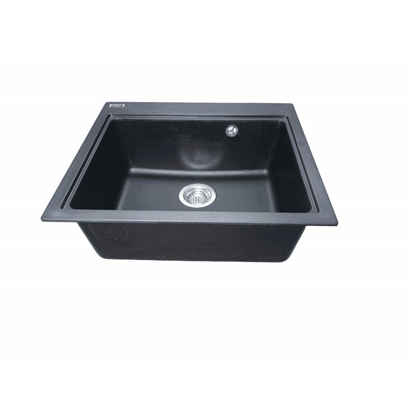 Casa si Gradina - Sanitare - Chiuveta bucatarie si accesorii - Chiuvete bucatarie - Chiuveta din compozit de granit pentru bucatarie Negru metalic ELEFANT PREMIUM 5852 VESTA - Infinity.ro