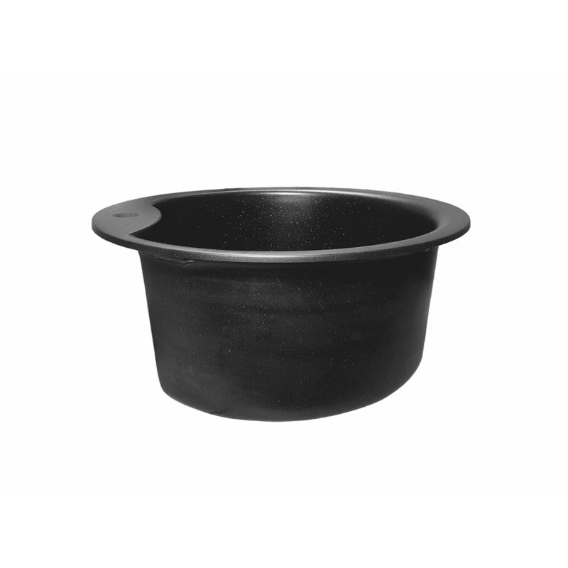 Casa si Gradina/Sanitare/Chiuveta bucatarie si accesorii/Chiuvete bucatarie - Chiuveta din compozit de granit pentru bucatarie Negru metalic ELEFANT PREMIUM 480 TURAS - Infinity.ro