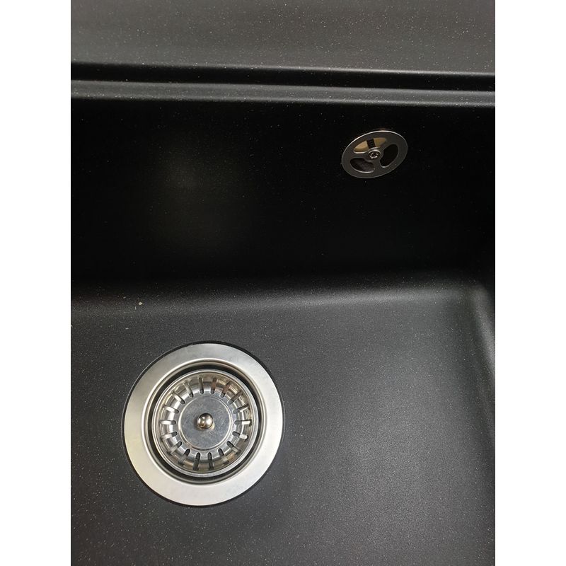 Casa si Gradina - Sanitare - Chiuveta bucatarie si accesorii - Chiuvete bucatarie - Chiuveta din compozit de granit pentru bucatarie Negru metalic ELEFANT PREMIUM 5852 VESTA - Infinity.ro