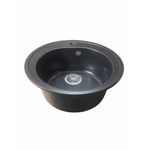Casa si Gradina/Sanitare/Chiuveta bucatarie si accesorii/Chiuvete bucatarie - Chiuveta din compozit de granit pentru bucatarie negru metalic ELEFANT PREMIUM 510 LUNA - Infinity.ro