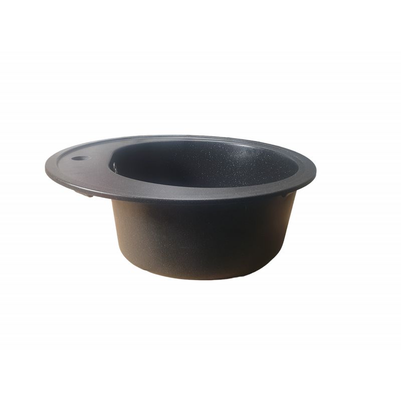 Casa si Gradina/Sanitare/Chiuveta bucatarie si accesorii/Chiuvete bucatarie - Chiuveta din compozit de granit pentru bucatarie negru metalic ELEFANT PREMIUM 510 LUNA - Infinity.ro