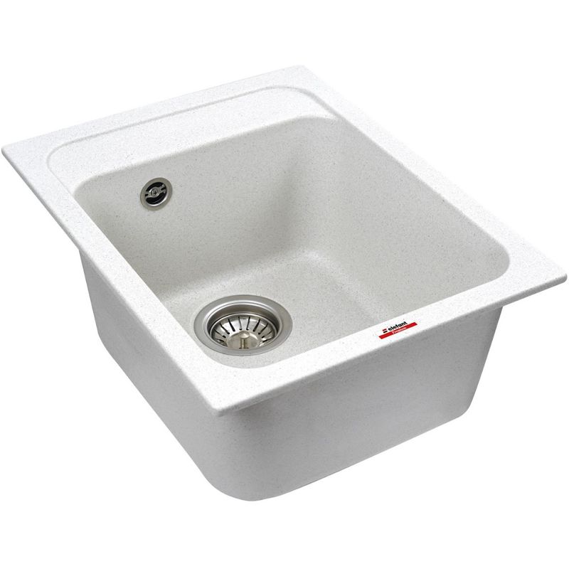 Casa si Gradina - Sanitare - Chiuveta bucatarie si accesorii - Chiuvete bucatarie - Chiuveta din compozit de granit pentru bucatarie Alb ELEFANT PREMIUM 4050 KORRADO - Infinity.ro