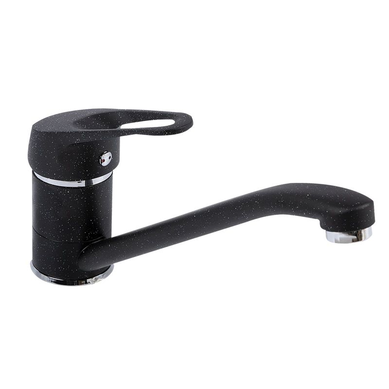 Casa si Gradina - Sanitare - Chiuveta bucatarie si accesorii - Baterii bucatarie - Baterie monocomanda pipa mobila 226mm negru - Infinity.ro