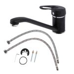 Casa si Gradina - Sanitare - Chiuveta bucatarie si accesorii - Baterii bucatarie - Baterie monocomanda pipa mobila 226mm negru - Infinity.ro