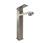 Casa si Gradina - Sanitare - Lavoar baie si accesorii - Lavoare si piedestale - Baterie lavoar MIXXUS KUB-001-HIGH din otel inoxidabil, Monocomanda, Racorduri incluse - Infinity.ro