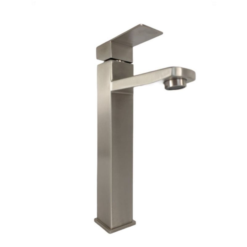 Casa si Gradina - Sanitare - Lavoar baie si accesorii - Lavoare si piedestale - Baterie lavoar MIXXUS KUB-001-HIGH din otel inoxidabil, Monocomanda, Racorduri incluse - Infinity.ro