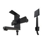 Casa si Gradina - Sanitare - Lavoar baie si accesorii - Baterii sanitare - Baterie cada MIXXUS KUB-009 (EURO) BLACK din otel inoxidabil, Monocomanda, Furtun dus 150cm - Infinity.ro