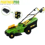 Casa si Gradina - Gradinarit si plante - Utilaje gradina - Coase electrice si motocoase - Masina de tuns gazon pe acumulator PARTNERPRO PP8A110-J , 2x20V 4Ah, 1 incarcator dublu, 3300 rpm , 35 L - Infinity.ro
