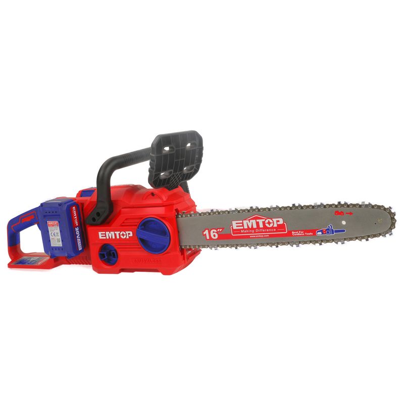 Casa si Gradina - Gradinarit si plante - Utilaje gradina - Fierastraie cu lant - Fierastrau/Drujba cu lant cu 2 baterii 4.0AH, motor fara perii (brushless), 40cm - ELGA401682, EMTOP - Infinity.ro