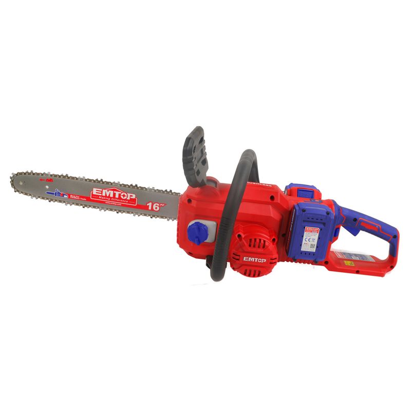 Casa si Gradina - Gradinarit si plante - Utilaje gradina - Fierastraie cu lant - Fierastrau/Drujba cu lant cu 2 baterii 4.0AH, motor fara perii (brushless), 40cm - ELGA401682, EMTOP - Infinity.ro